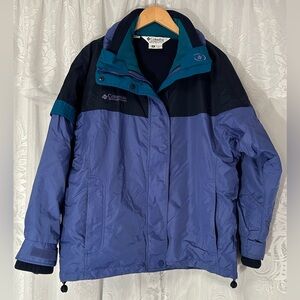 Vintage Y2K Columbia Bugaboo Interchange Jacket Purple Teal Black Womens Medium
